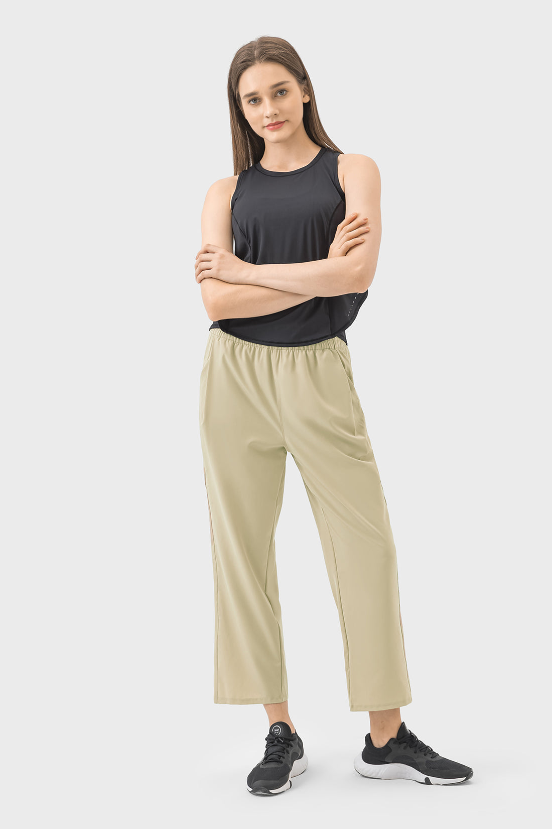 Loose Fit Quick-Dry Cropped Sports Pants