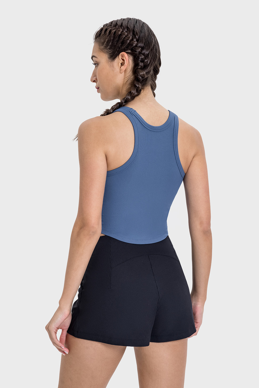 Twisted Round Neck Seamless Cup Tank Top