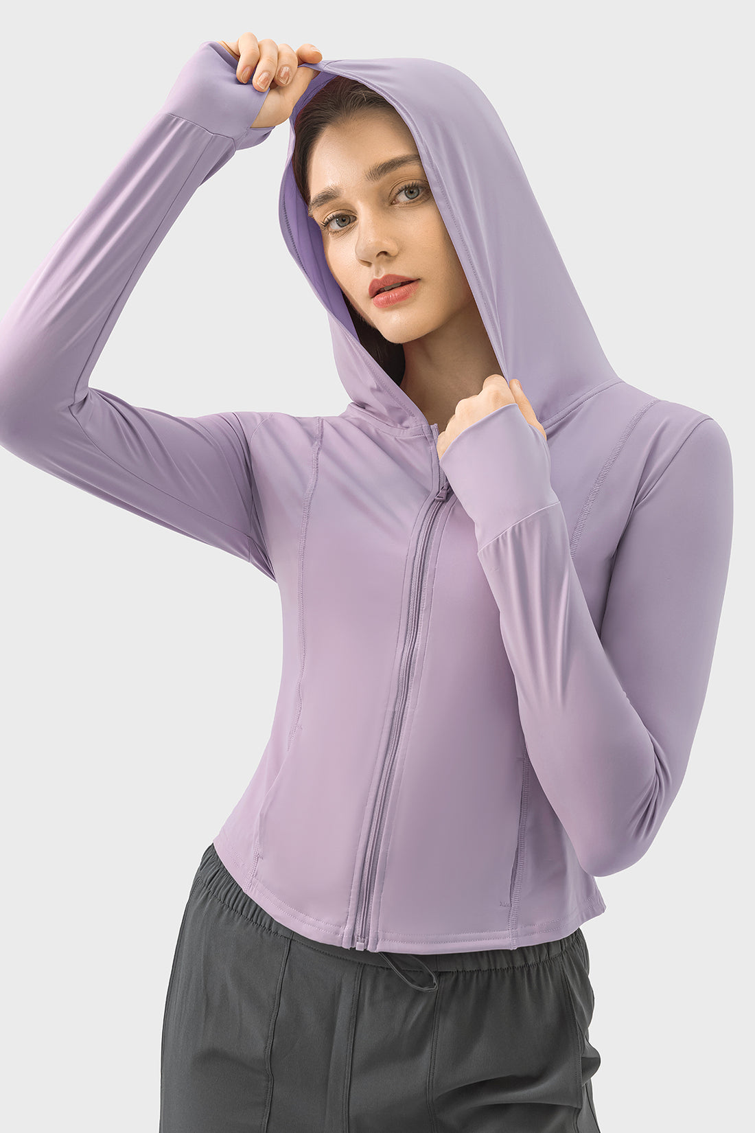 Cooling Breathable High-Stretch Slim-Fit Hooded Jacket UPF50+