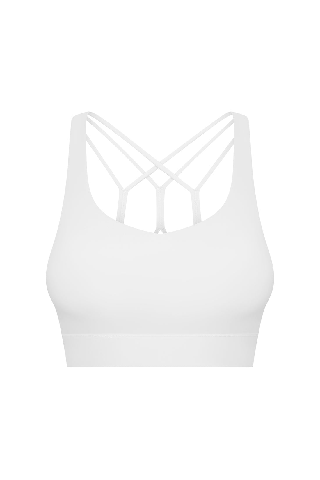 Sweetheart Neck Fishnet Cross Back Sports Bra