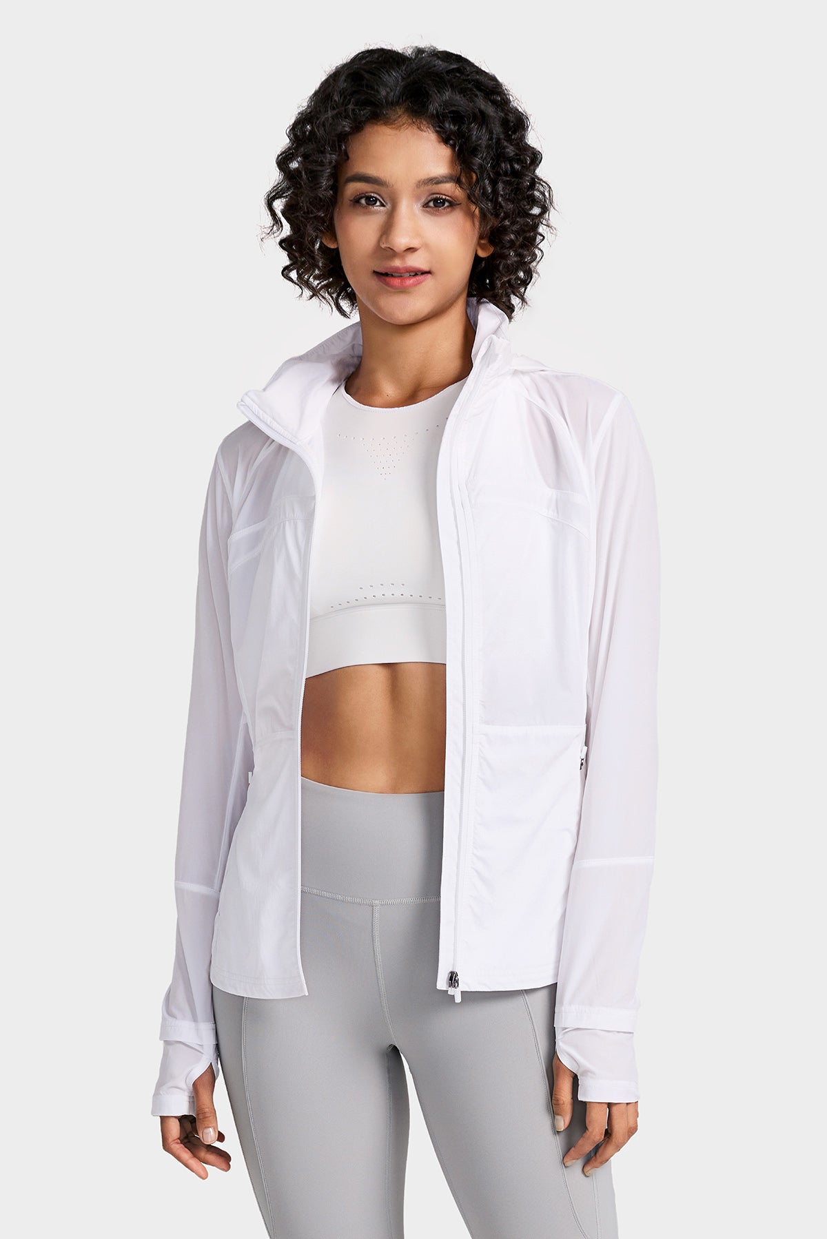 Women's full zip hot sale running jacket