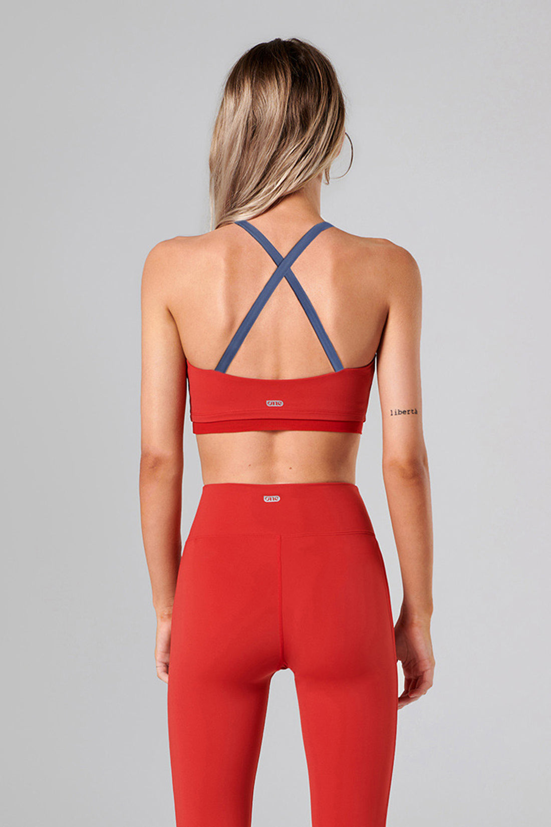 Ruched Front Cross Back Sport Bra